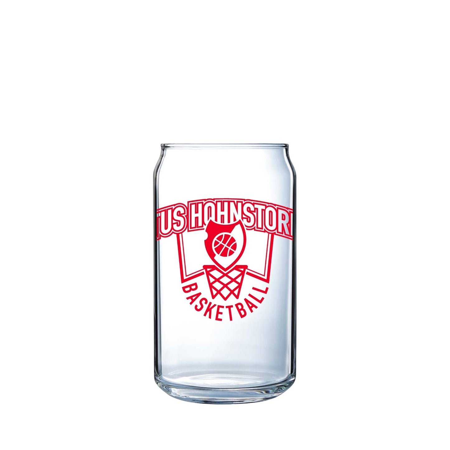 Can Glas mit gedrucktem Logo