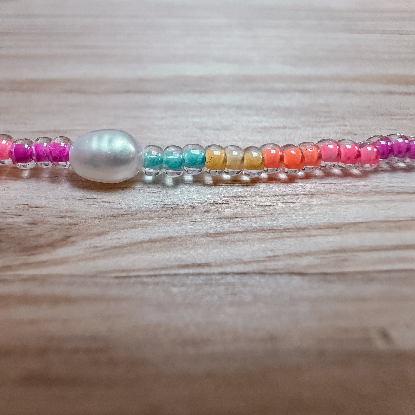 Bunte Perlenkette aus Glasperlen SUNRISE