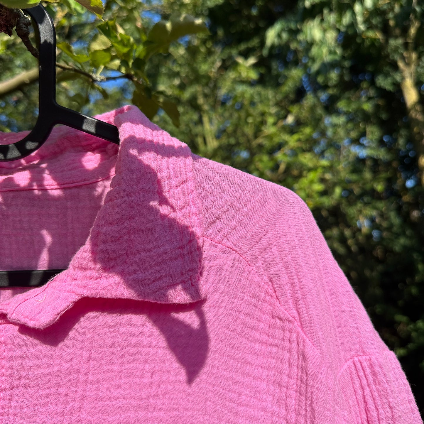 Oversize Musselinbluse "Nora" in Pink – One Size