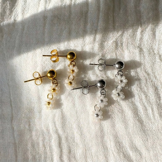 Blumen-Ohrstecker "Lola" aus Edelstahl in Gold