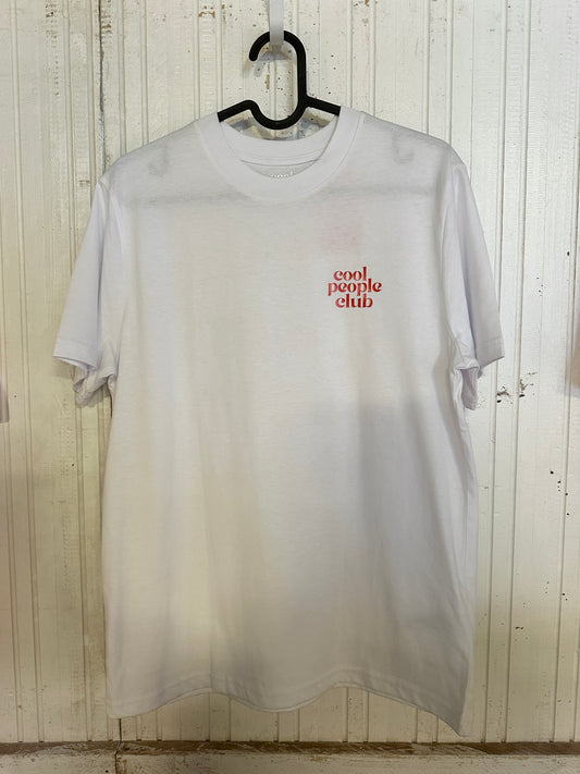 Unisex T-Shirt in Weiß mit Backprint „Pizza is always a good idea“