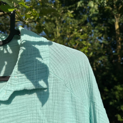 Oversize Musselinbluse "Nora" in Mintgrün – One Size