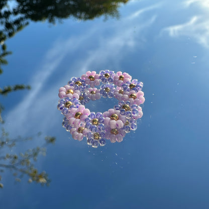 Blumenring "Lynn" aus bunten Glasperlen