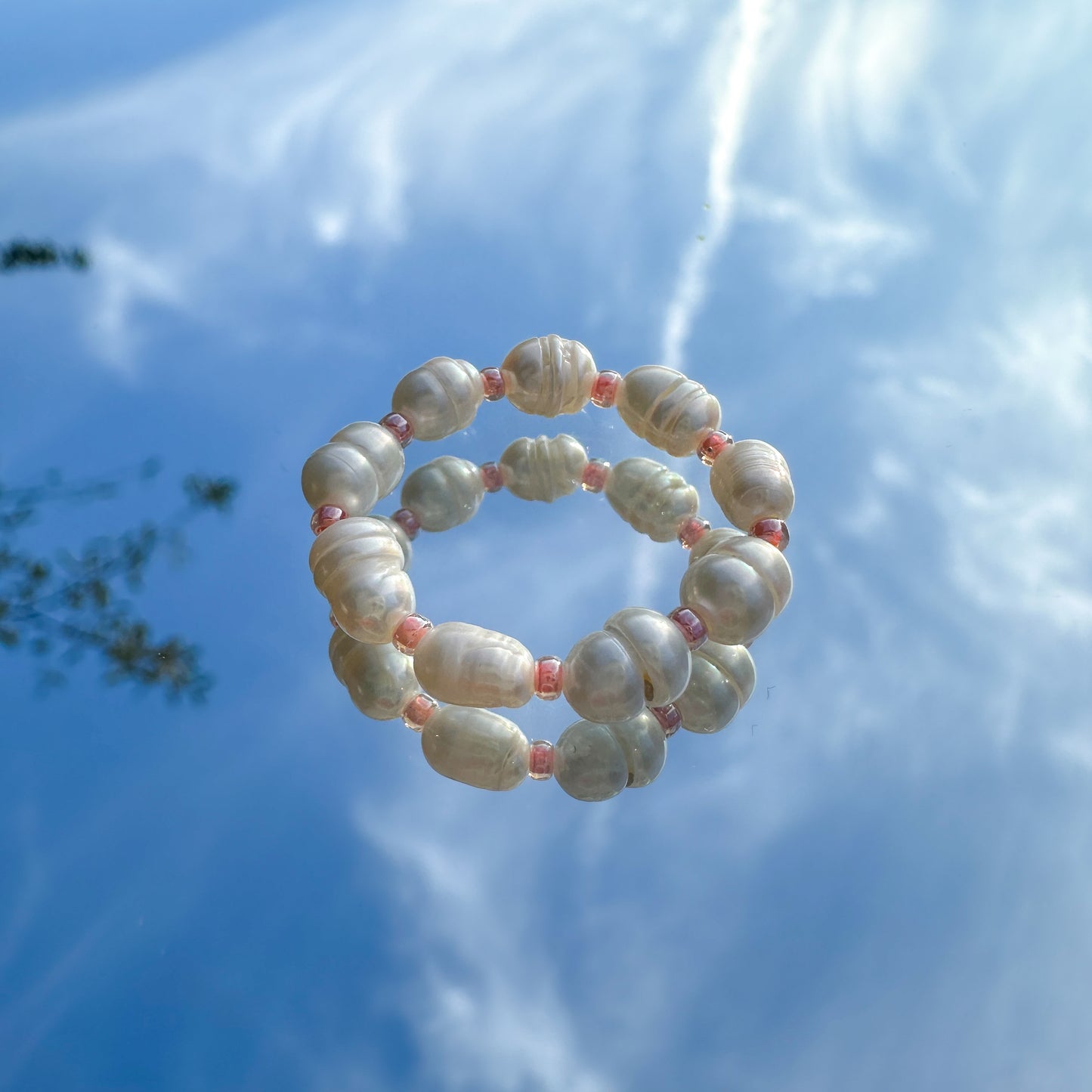 Perlenring "Luna" aus Süßwasserperlen