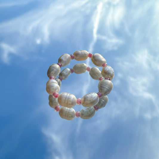 Perlenring "Luna" aus Süßwasserperlen