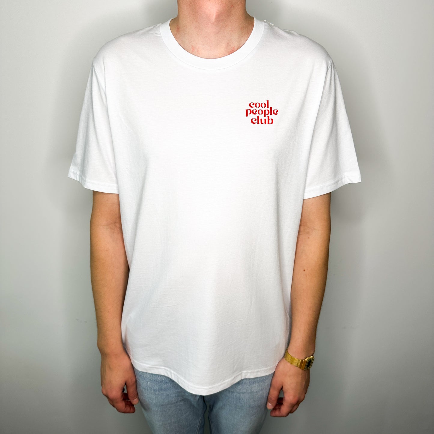 Unisex T-Shirt in Weiß mit Backprint „Pizza is always a good idea“