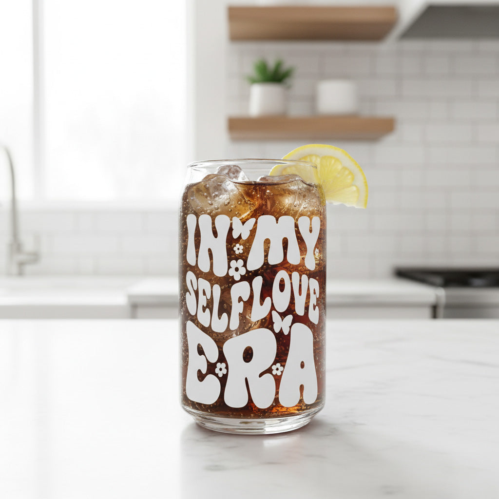 Can Glas mit Druck „In My Selflove Era“